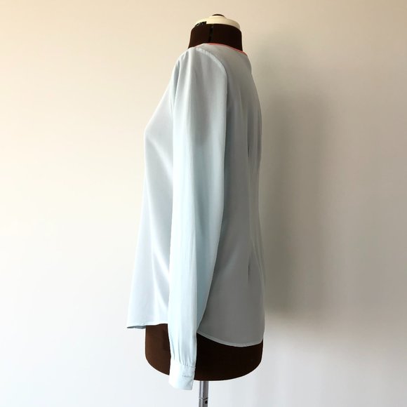 Joie Silk Half Button Up Blouse - Picture 5 of 7